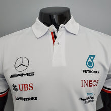 Carregar imagem no visualizador da galeria, CAMISETA MERCEDES AMG PETRONAS - PÓLO - BRANCA 2 - FÓRMULA 1 - F1
