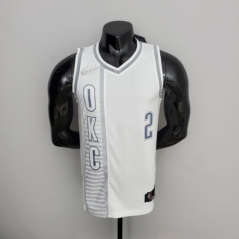 CAMISA OKLAHOMA CITY THUNDER - BRANCA COM NIKE BRILHANTE - CITY EDITION 75TH ANNIVERSARY - 2022