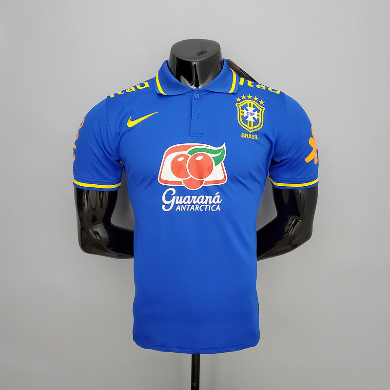 CAMISA BRASIL - AZUL - PÓLO - TORCEDOR - 21/22