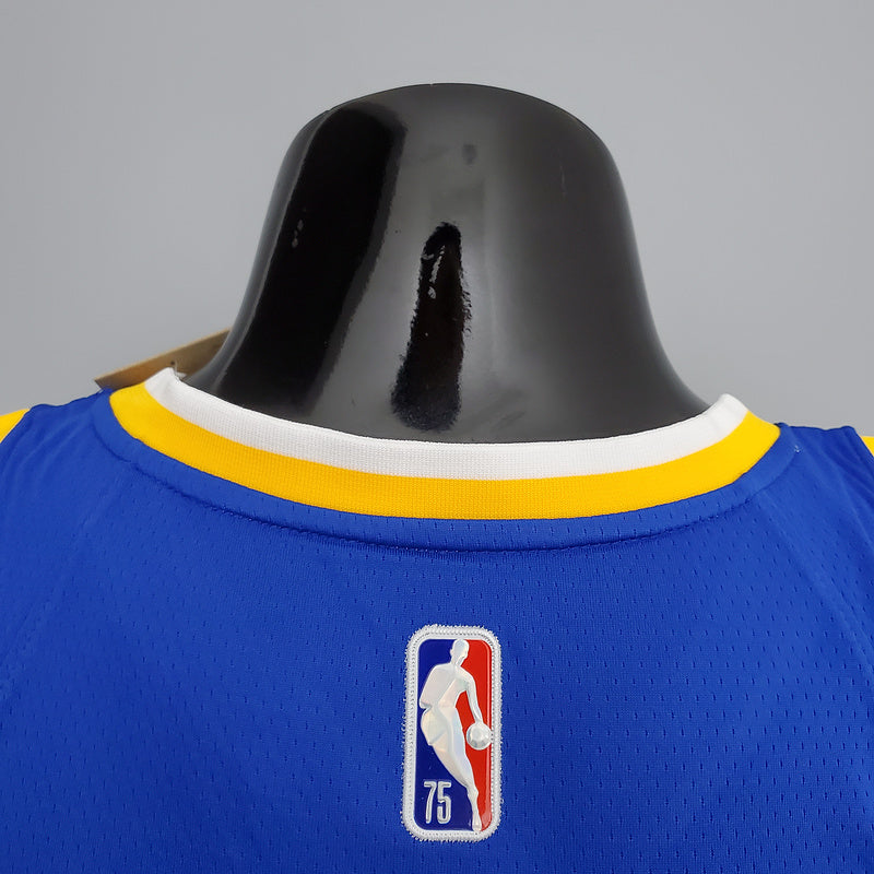 CAMISA GOLDEN STATE WARRIORS - AZUL COM NIKE BRILHANTE - ICON EDITION 75TH ANNIVERSARY - 2021/ 2022