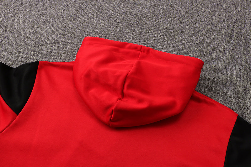 KIT MOLETOM - MILAN - VERMELHO E PRETO
