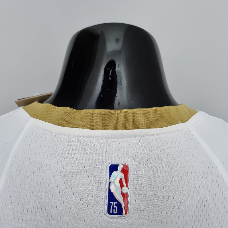 CAMISA NEW ORLEANS PELICANS - BRANCA COM NIKE BRILHANTE - ICON EDITION 75TH ANNIVERSARY - 2021/ 2022