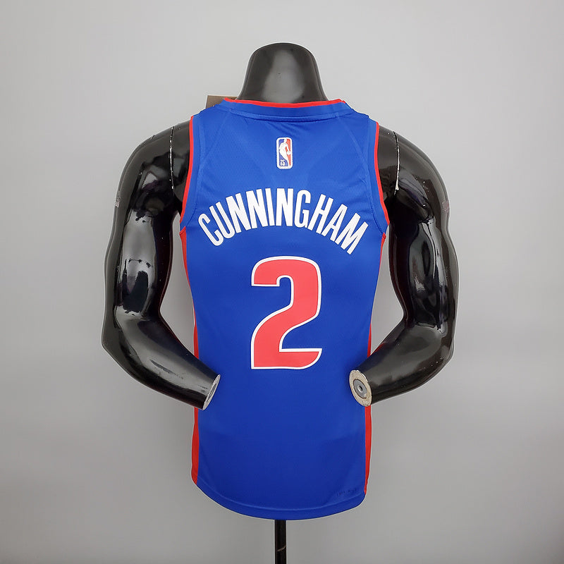 CAMISA DETROIT PISTONS - AZUL COM NIKE BRILHANTE - ICON EDITION 75TH ANNIVERSARY - 2021/ 2022