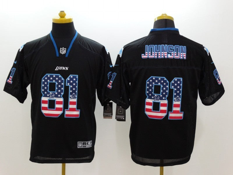 CAMISA DETROIT LIONS - NFL - PRETO, AZUL E VERMELHO