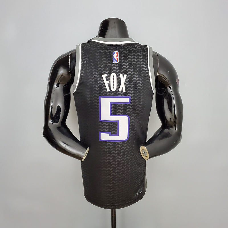 CAMISA SACRAMENTO KINGS - PRETA COM JORDAN BRILHANTE - 75TH ANNIVERSARY - 2021/ 2022