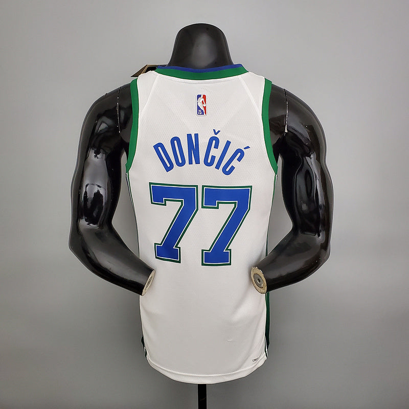 CAMISA DALLAS MAVERICKS - BRANCA COM NIKE BRILHANTE - CITY EDITION 75TH ANNIVERSARY - 2021/ 2022