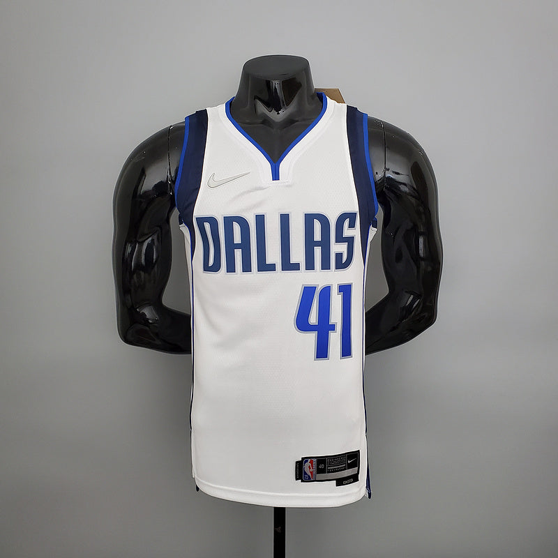 CAMISA DALLAS MAVERICKS - BRANCA COM NIKE BRILHANTE - ICON EDITION 75TH ANNIVERSARY - 2021/ 2022