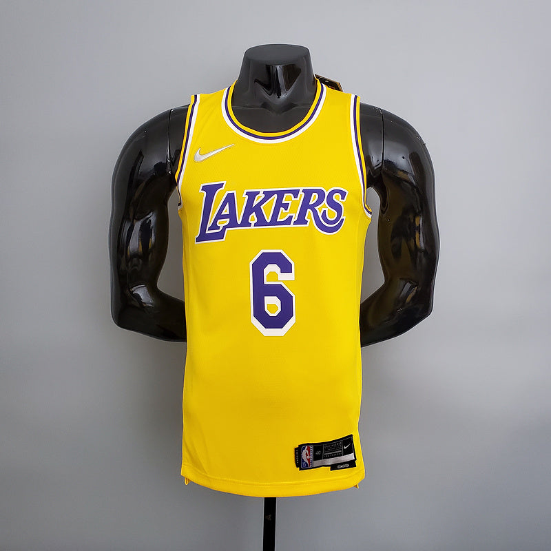 CAMISA LAKERS - AMARELA COM NIKE BRILHANTE - 75TH ANNIVERSARY - ICON EDITION - 2021/ 2022