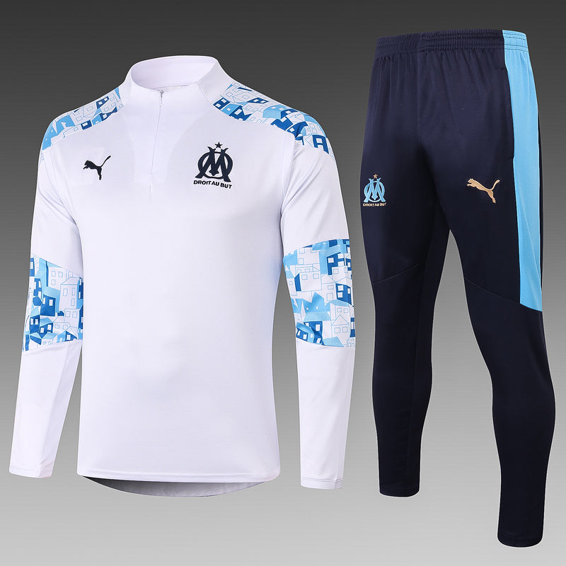 KIT PRÉ JOGO - OLYMPIQUE DE MARSEILLE - AZUL E BRANCO