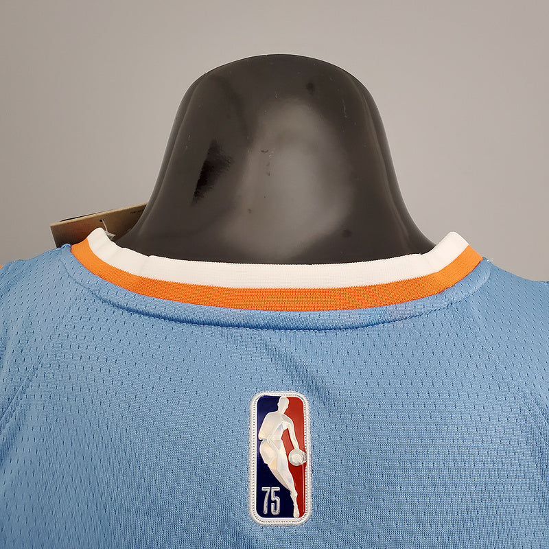 CAMISA LOS ANGELES CLIPPERS - AZUL COM NIKE BRILHANTE - CITY EDITION 75TH ANNIVERSARY - 2021/ 2022