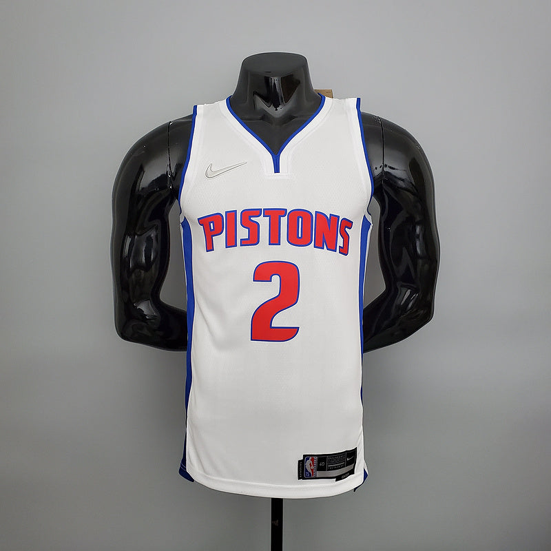 CAMISA DETROIT PISTONS - BRANCA COM NIKE BRILHANTE - ICON EDITION 75TH ANNIVERSARY - 2021/ 2022