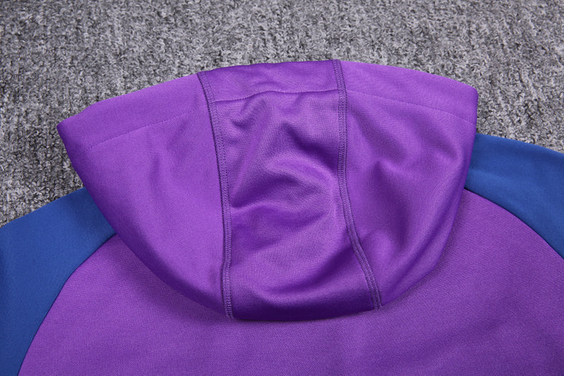 KIT PASSEIO COM CAPUZ - REAL MADRID - ROXO E AZUL