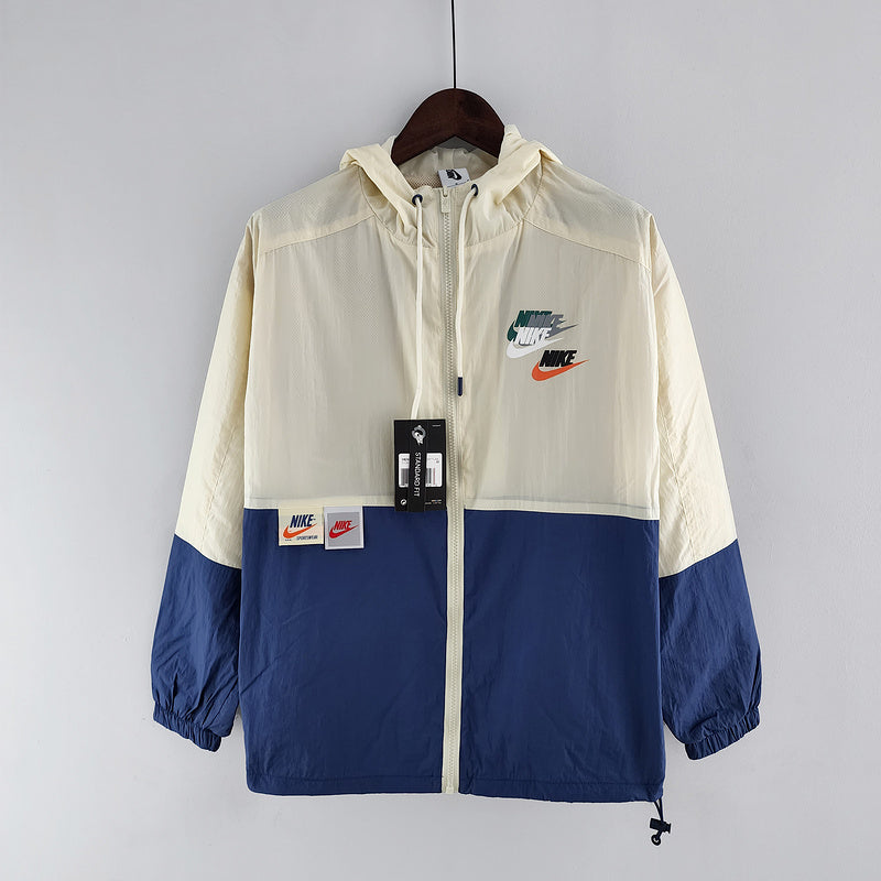 CORTA VENTO - STREETWEAR - SWOOSH - BRANCO E AZUL - 2022