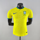 CAMISA BRASIL - CASA/ HOME - COPA DO MUNDO AMARELA - JOGADOR - 22/23