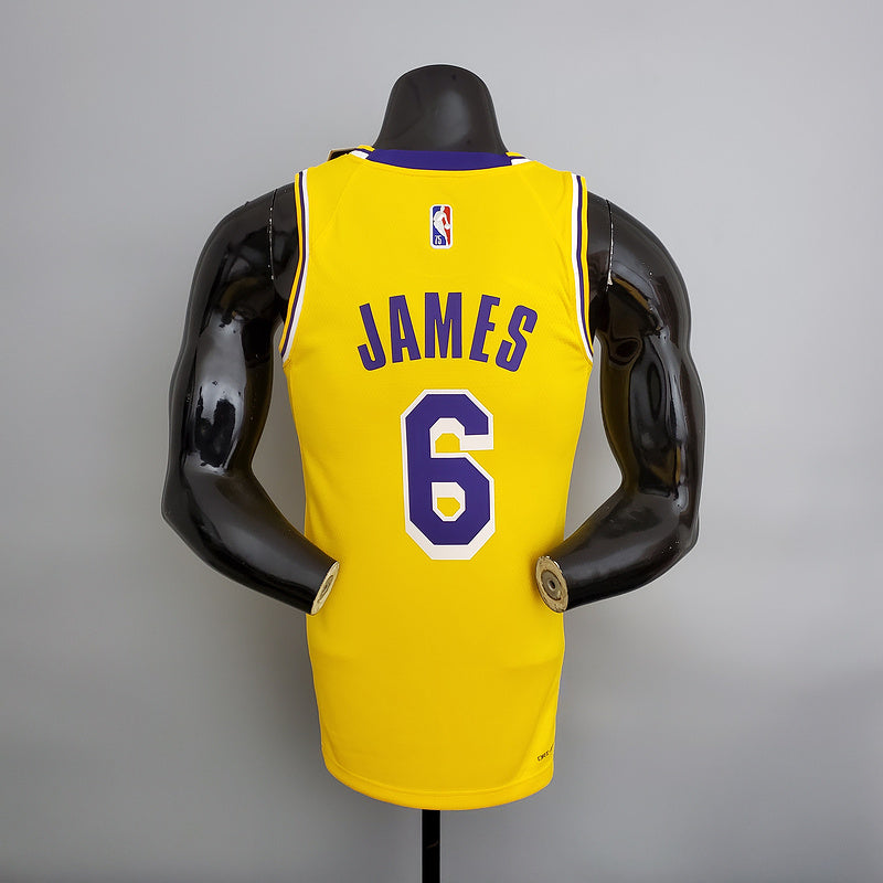 CAMISA LAKERS - AMARELA COM NIKE BRILHANTE - 75TH ANNIVERSARY - ICON EDITION - 2021/ 2022