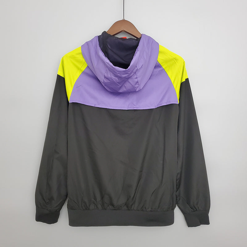 CORTA VENTO - BRASIL - PRETO, ROXO E AMARELO