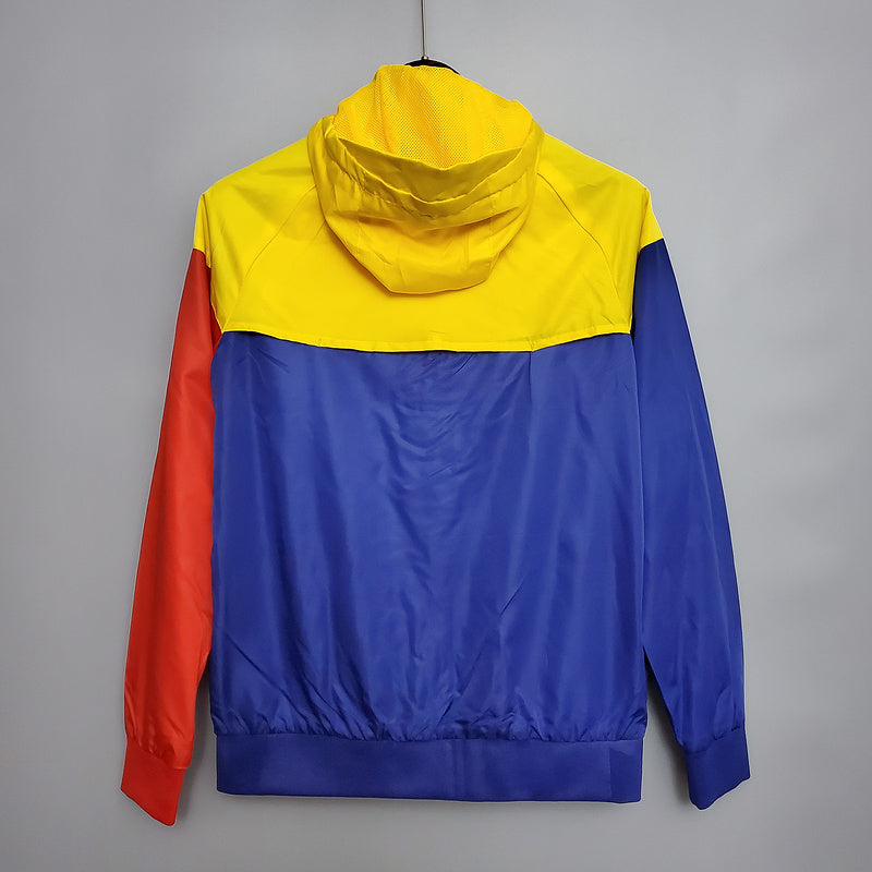 CORTA VENTO - BARCELONA - AMARELO, AZUL E VERMELHO