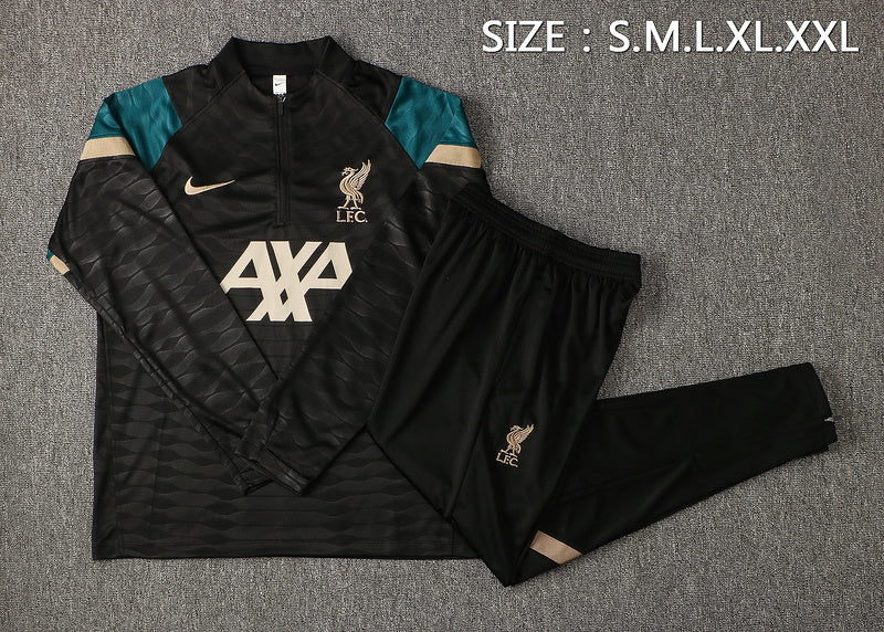 KIT PRÉ JOGO - LIVERPOOL -  PRETO, VERDE E DOURADO