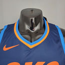 CAMISA OKLAHOMA CITY THUNDER - TEMPORADA 21/22 - AZUL LISTRADA