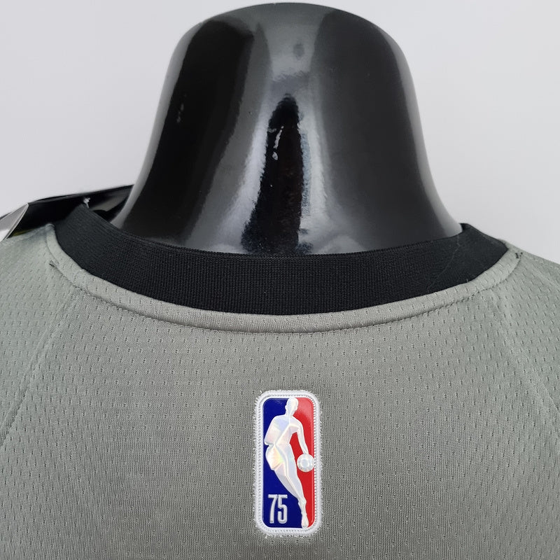 CAMISA BROOKLYN NETS - ICON EDITION 75TH ANNIVERSARY - JORDAN BRILHANTE - CINZA - 2021/ 2022