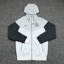 CORTA VENTO - CHELSEA - CINZA E BRANCO