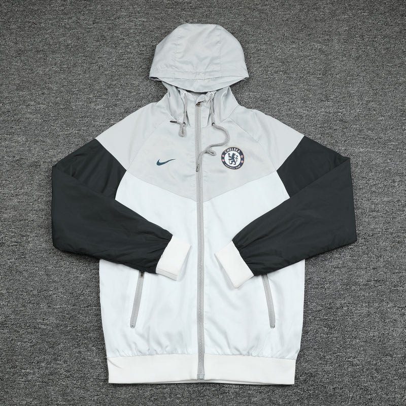 CORTA VENTO - CHELSEA - CINZA E BRANCO