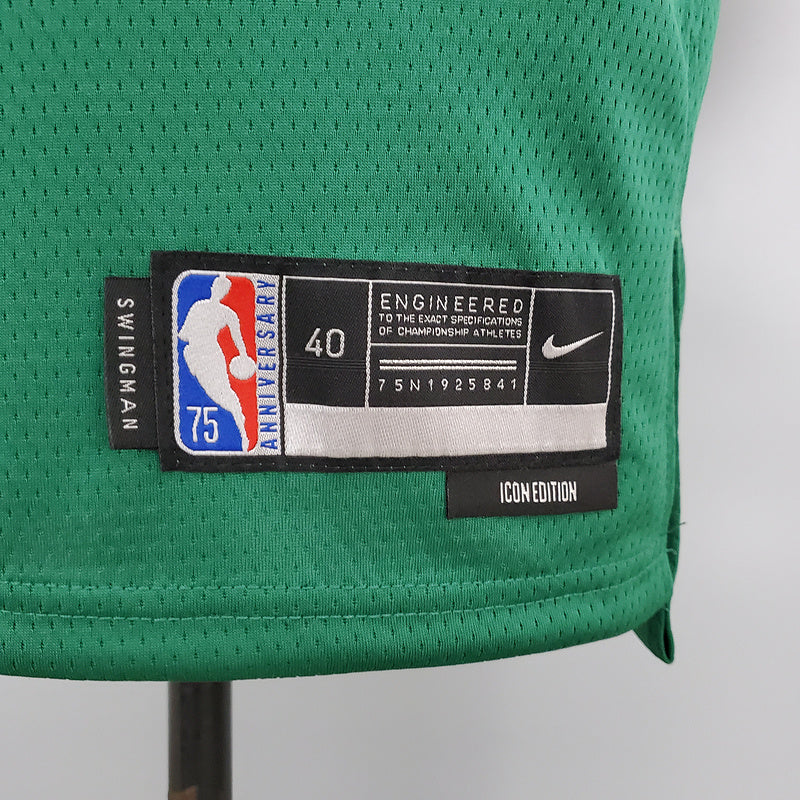 CAMISA BOSTON CELTICS - VERDE COM NIKE BRILHANTE - ICON EDITION 75TH ANNIVERSARY - 2021/ 2022
