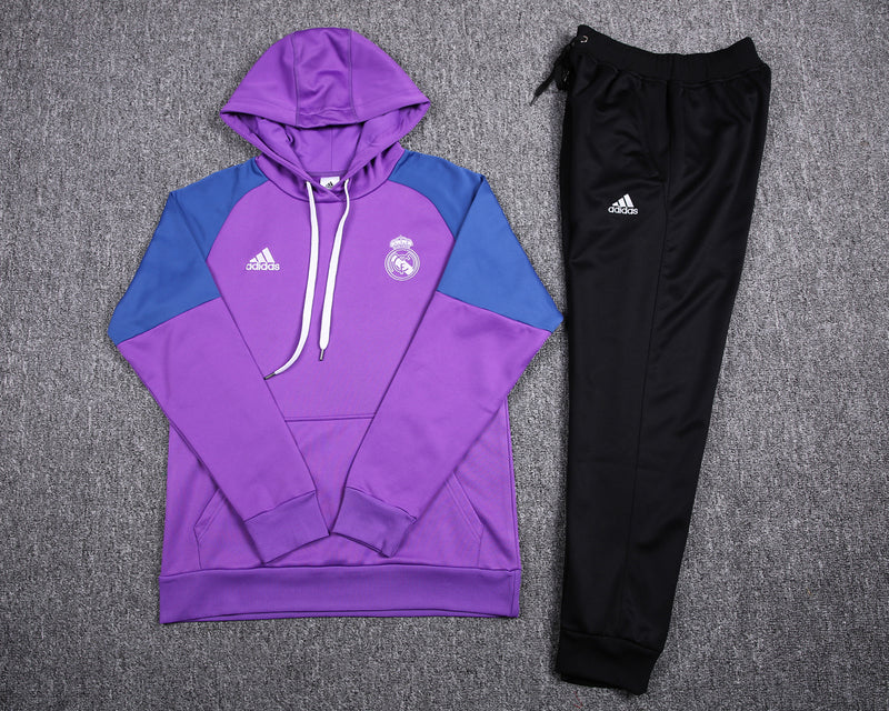 KIT PASSEIO COM CAPUZ - REAL MADRID - ROXO E AZUL