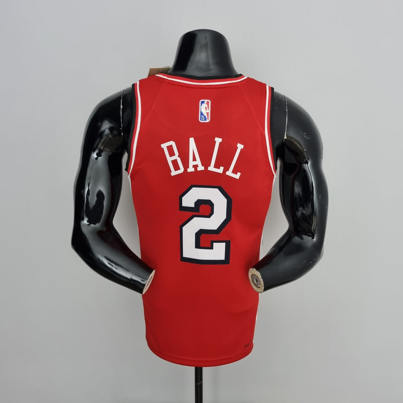 CAMISA CHICAGO BULLS - VERMELHA COM NIKE BRILHANTE - CITY EDITION 75TH ANNIVERSARY - 2022