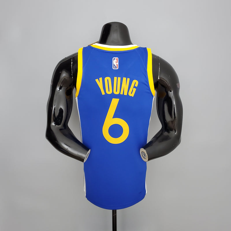 CAMISA GOLDEN STATE WARRIORS - AZUL COM NIKE BRILHANTE - ICON EDITION 75TH ANNIVERSARY - 2021/ 2022
