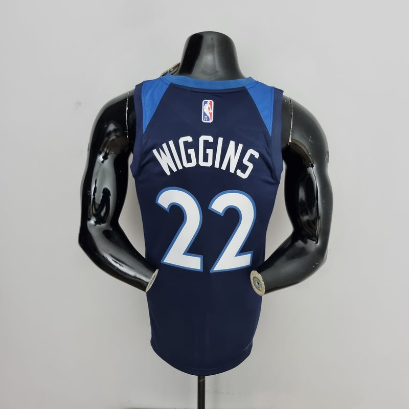 CAMISA MINNESOTA TIMBERWOLVES - AZUL COM NIKE BRILHANTE - CITY EDITION 75TH ANNIVERSARY - 2022