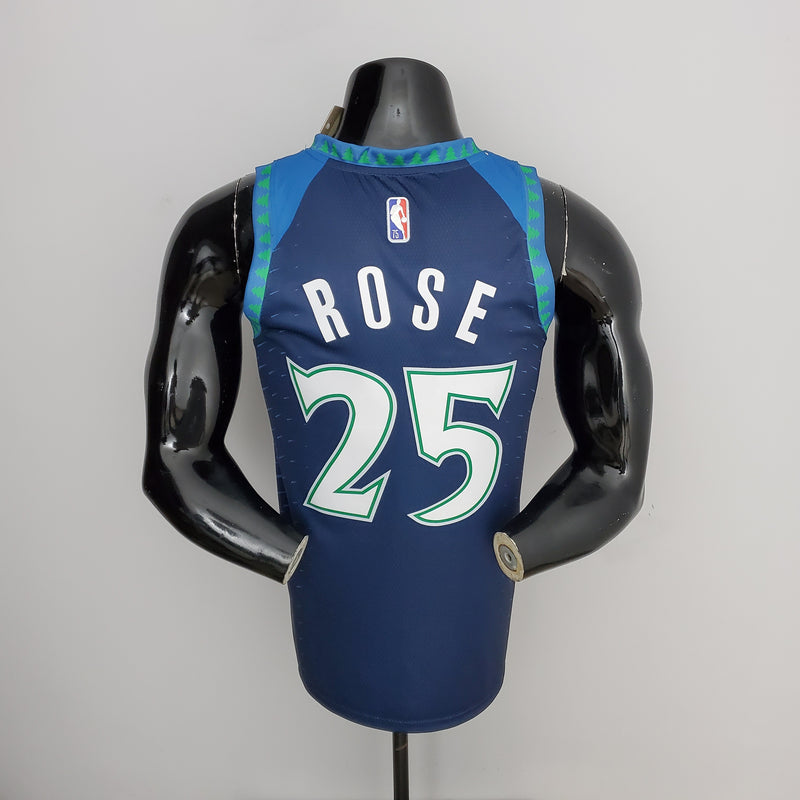 CAMISA MINNESOTA TIMBERWOLVES - AZUL COM NIKE BRILHANTE - CITY EDITION 75TH ANNIVERSARY - 2022