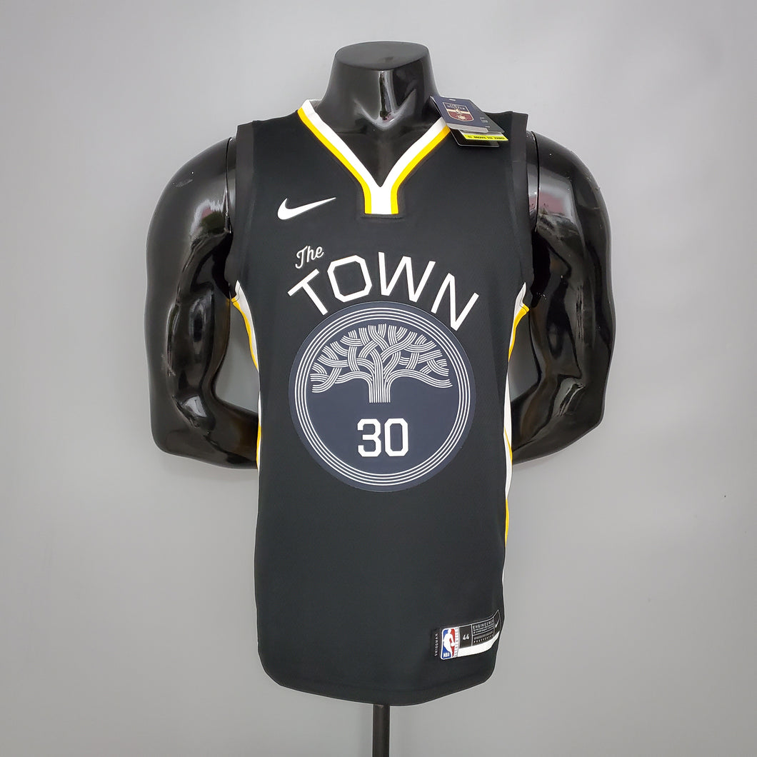 CAMISA GOLDEN STATE WARRIORS - PRETA CITY TOWN - #30 CURRY