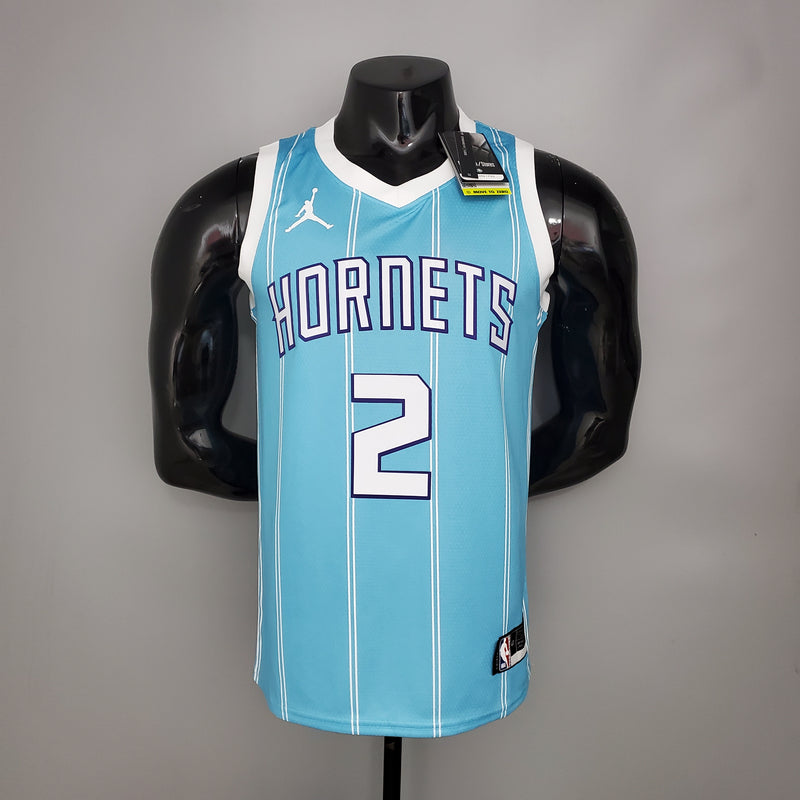CAMISA CHARLOTTE HORNETS - AZUL BEBÊ - #2 BALL