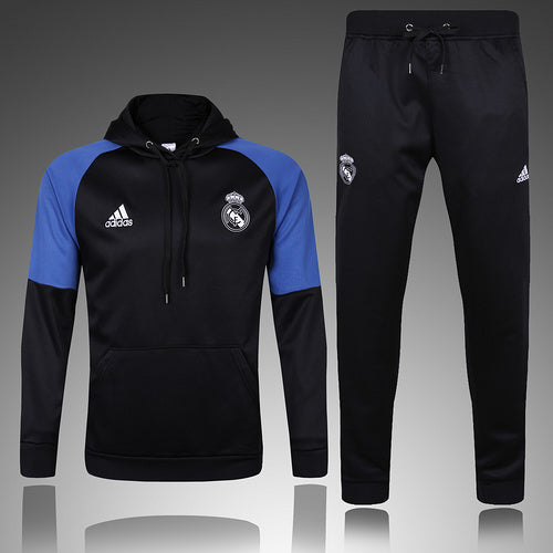 KIT PASSEIO COM CAPUZ - REAL MADRID - PRETO E AZUL